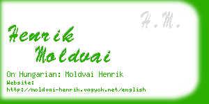henrik moldvai business card